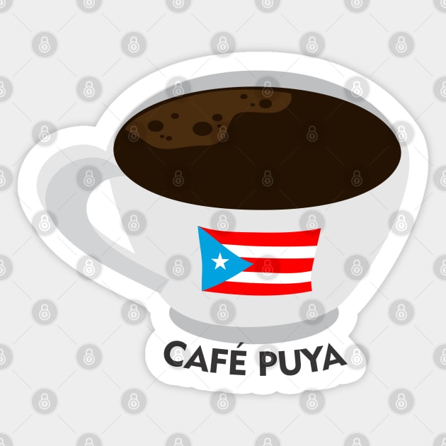 Boricua Cafe Puya Puerto Rican Coffee Dark Latino Food Sticker by bydarling